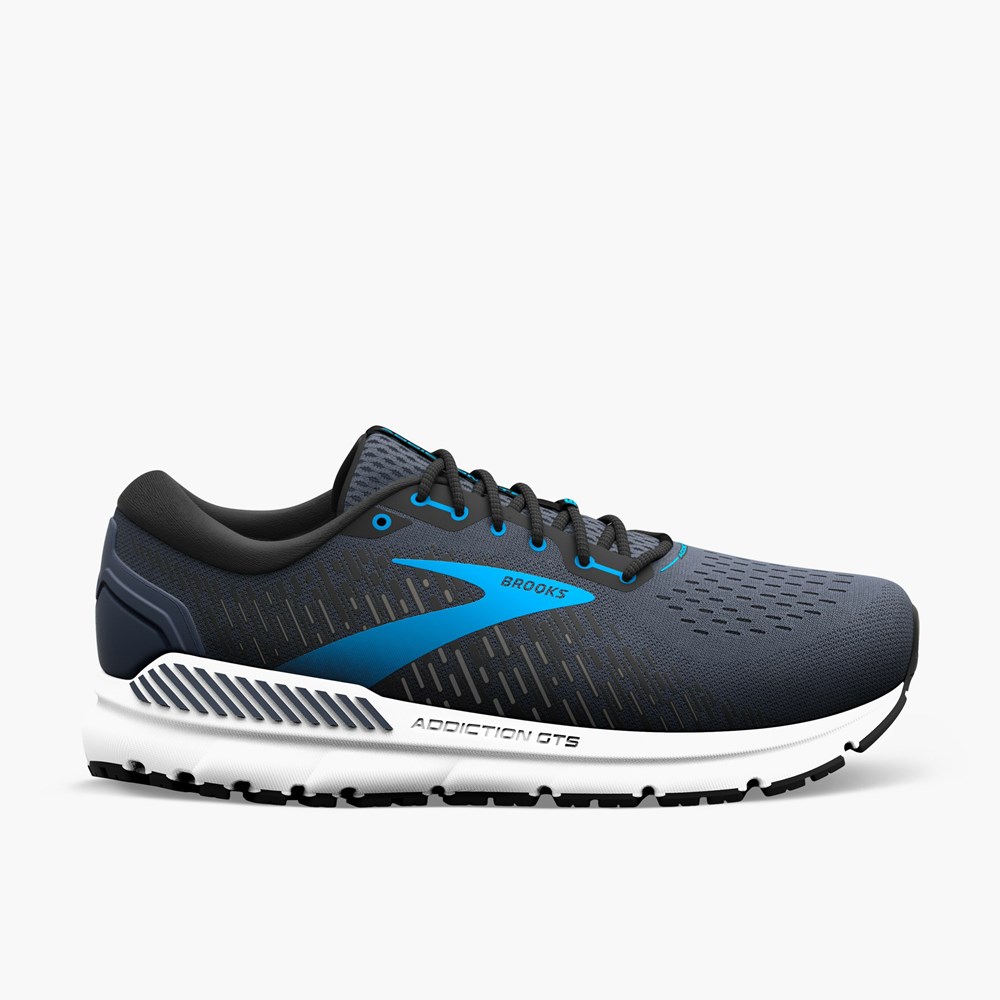 Chaussures Running Route Brooks Addiction 15 Noir Bleu Homme | CUA-3041057